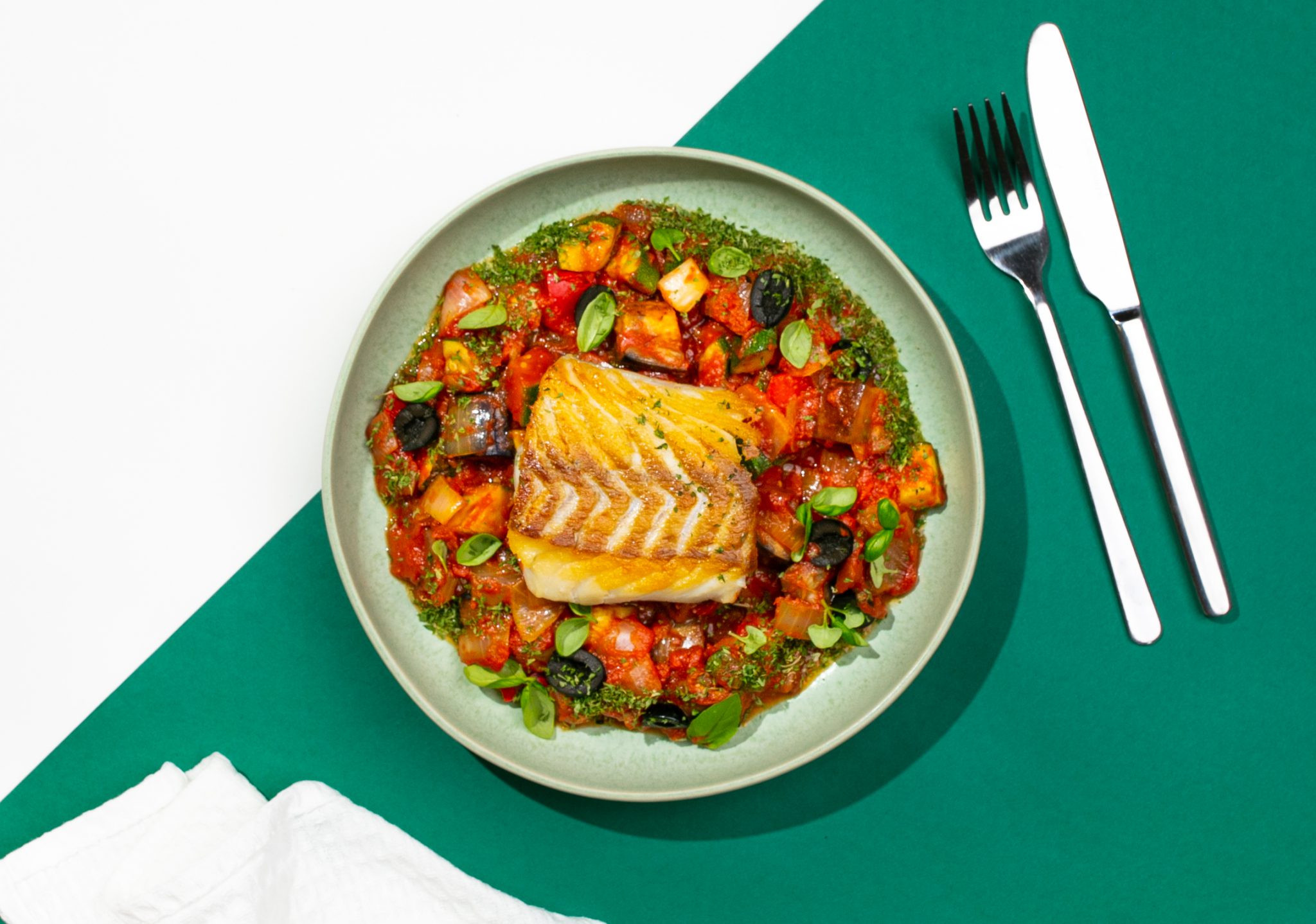 White Fish & Summer Ratatouille Recipe Fresh Fitness Food