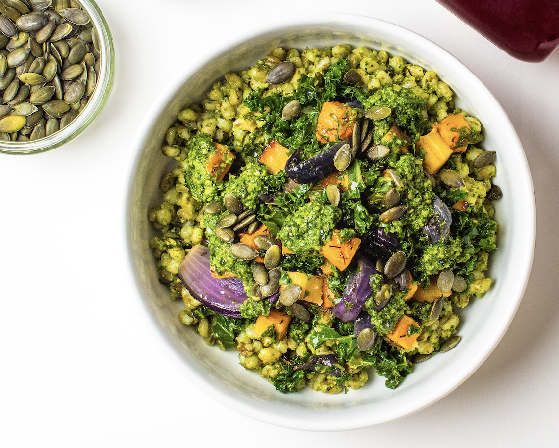 Pesto & Butternut Squash Grain Bowl Fresh Fitness Food
